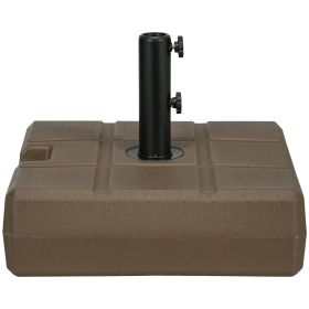 Durable Umbrella Stand for 1.2", 1.5", 2'' Poles Fillable Umbrella Base in Brown for Stable Support