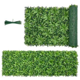 Artificial Plant Wall, 40 x 120 in Artificial Boxwood Panels, Sun Protection Greenery Backdrop Privacy Hedge Fence, Fake Grass Screen for Wedding