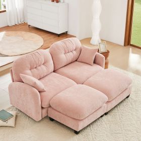 Cloud Sectional Couches,Premium Chenille Fabric Paired With Soft Throw Pillows