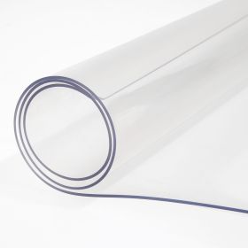Plastic Table Cover, 45"x100"x0.06", Transparent PVC Table Protector, Rectangle Clear Desk Mat