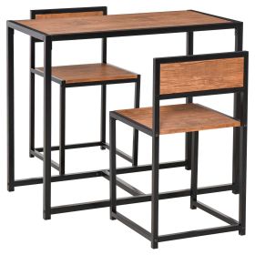 Dining Table Set, Industrial Dining Set for 2, Kitchen Table and Chairs for Small Space, Dining Room Table with Chairs