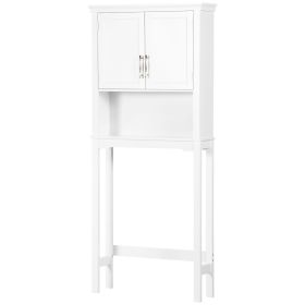 Over the Toilet Storage, Bathroom Cabinets Over Toilet, Cabinet Above Toilet with Doors and Shelves